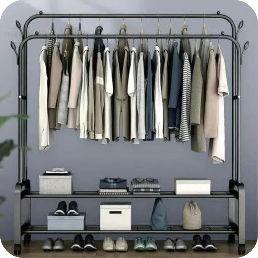 Perchero Doble para Ropa y Calzado | MaxRack