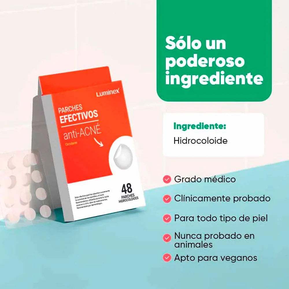 Pack de 48 Parches Anti-Acne Circulares | Luminex