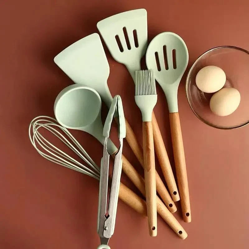 Set de Espátulas Antiadherente 12 Unidades en Silicona | KitchenFlex