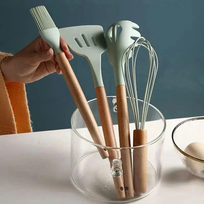 Set de Espátulas Antiadherente 12 Unidades en Silicona | KitchenFlex