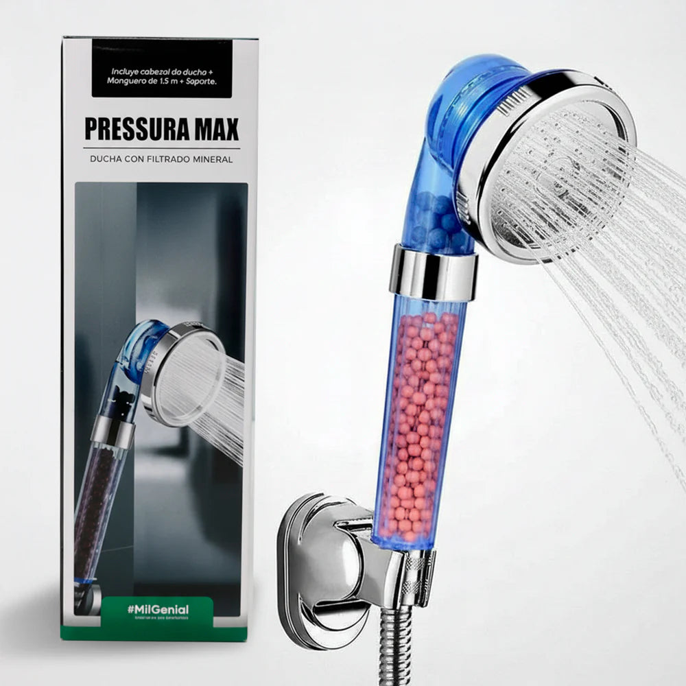 Ducha de alta presión con filtro de agua | Pressura Max