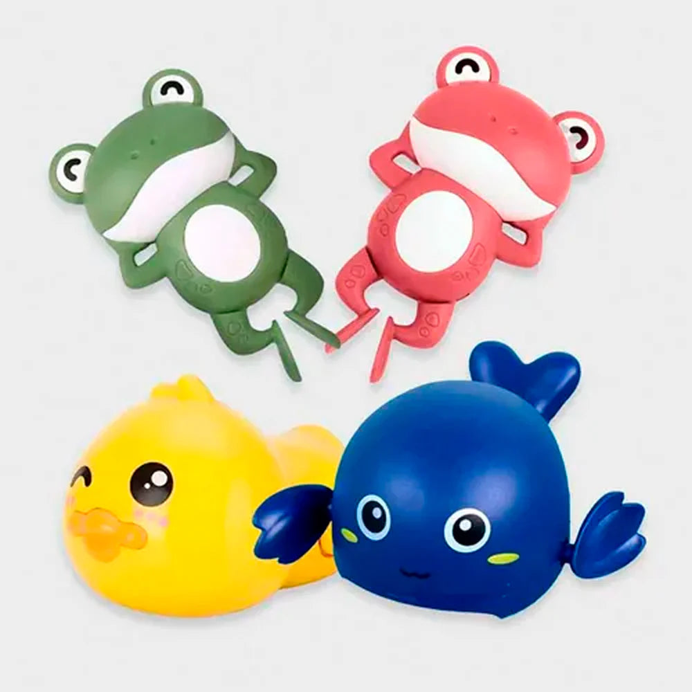 Pack de 4 Juguetes Nadadores para Baño | AquaFun