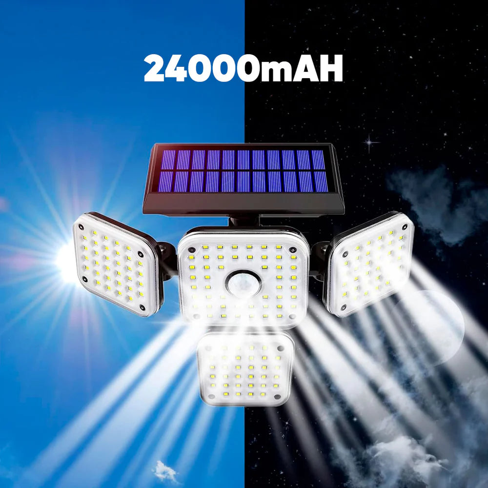 Foco con Panel Solar con 4 Focos Extensible | SolarBeam