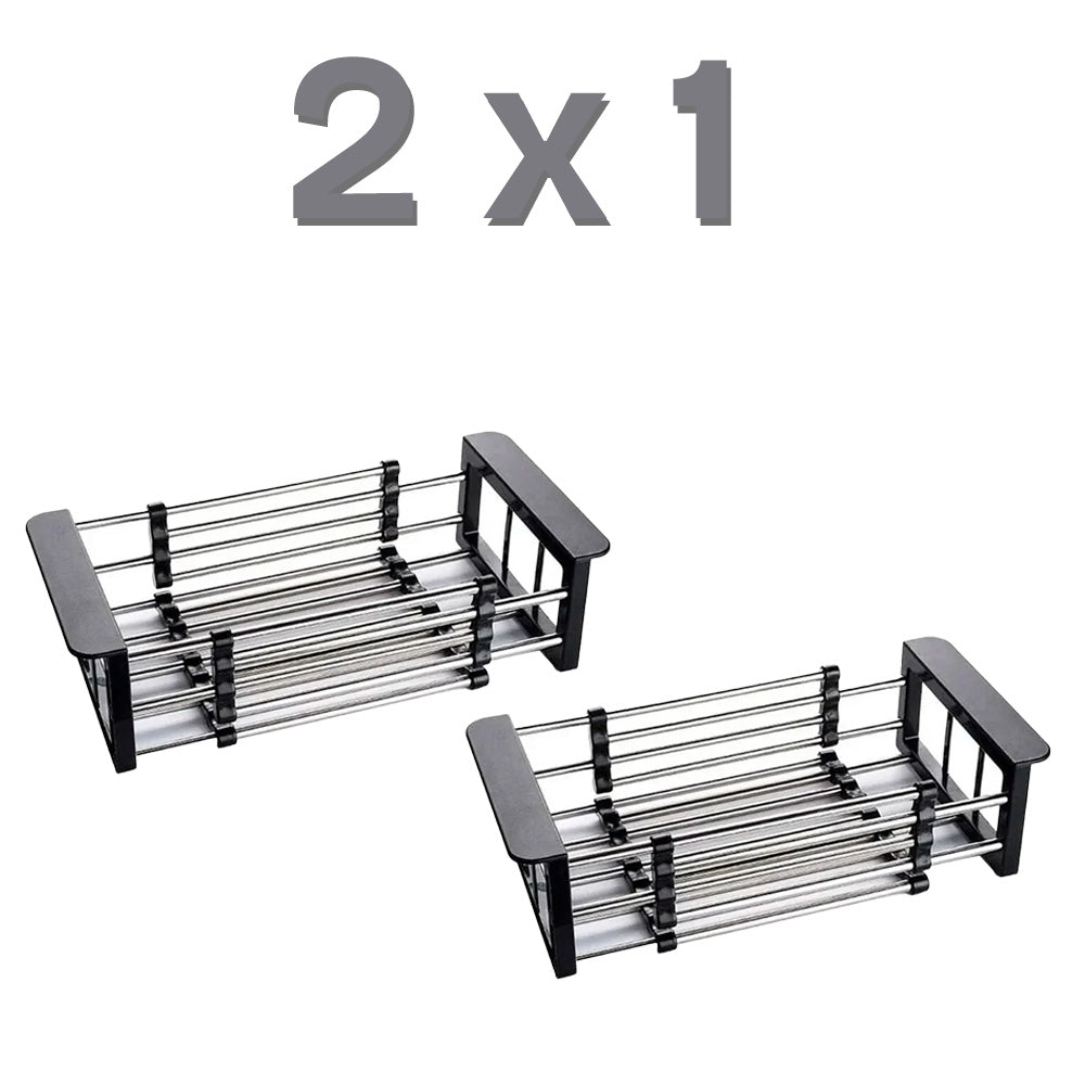 Escurridor Extensible de Acero y Plástico para Pileta 2x1 | FlexDrain