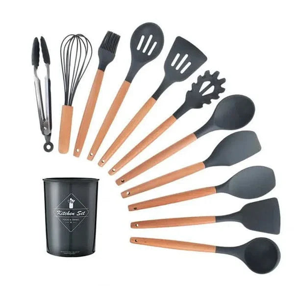 Set de Espátulas Antiadherente 12 Unidades en Silicona | KitchenFlex